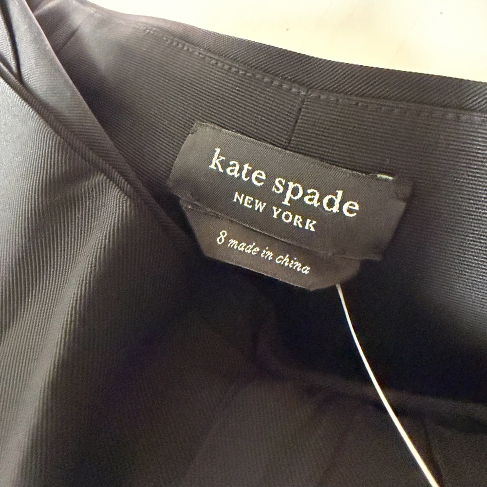 Kate Spade Black Bow Pencil Skirt Size 8 NWT Midi Office Career Chic Luxury - Picture 10 of 14
